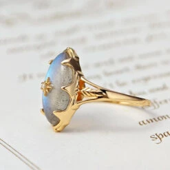 Bague Labradorite – Apaisement Cosmique, Argent Plaqué Or 22 Bague Labradorite – Apaisement Cosmique, Argent Plaqué Or -Moment Ici bague labradorite apaisement cosmique argent plaque or 13