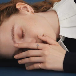 Bague Labradorite Et Cordiérite – Apaisement, Argent Plaqué Or -Moment Ici bague labradorite et cordierite apaisement argent plaque or 8