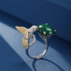 Bague Malachite – Charme Exotique, Argent 10 Bague Malachite – Charme Exotique, Argent -Moment Ici bague malachite charme exotique argent 2