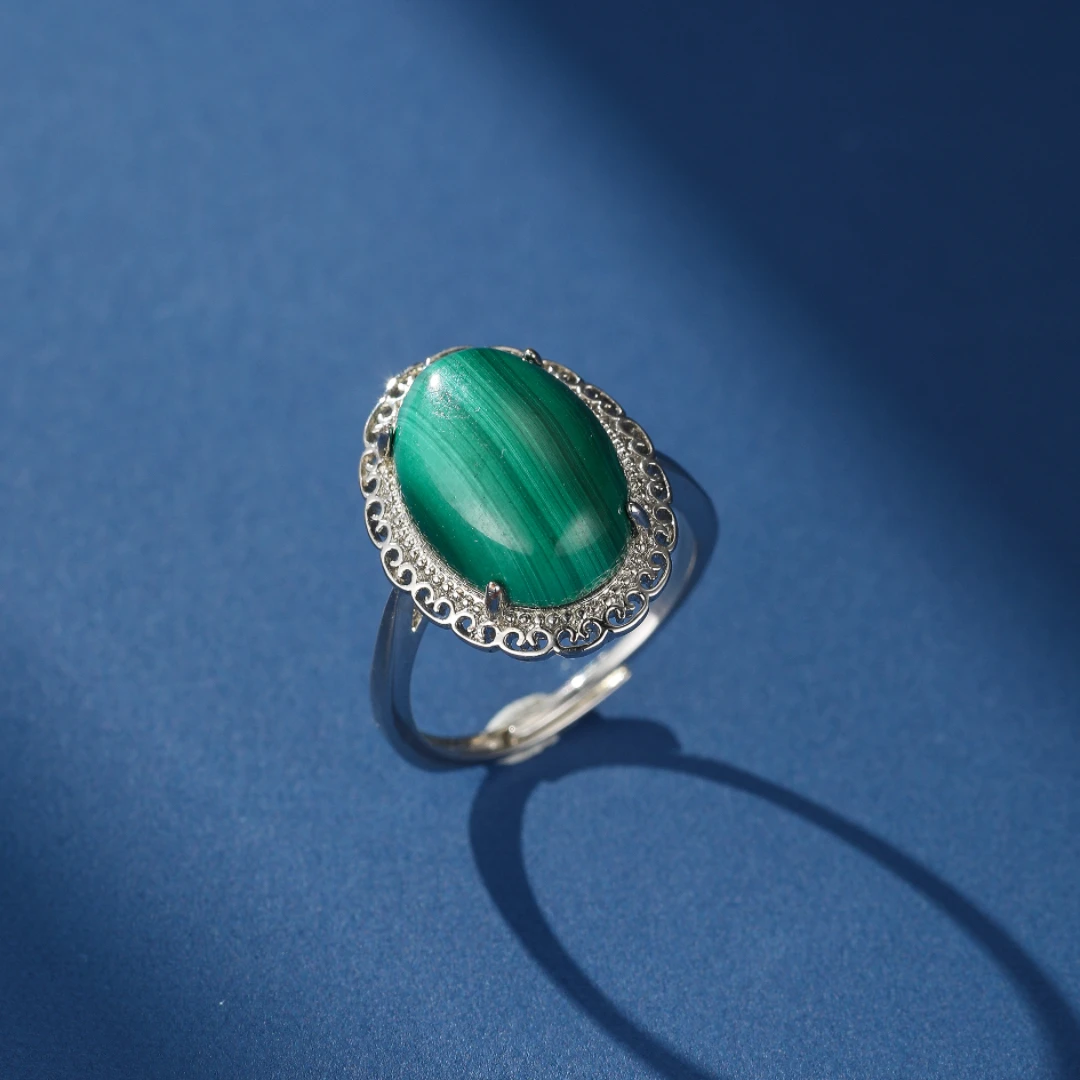 Bague Malachite – Élégance Vintage, Argent 925 3 Bague Malachite – Élégance Vintage, Argent 925