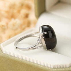 Bague Obsidienne Arc En Ciel – Éclat Céleste, Argent -Moment Ici bague obsidienne arc en ciel eclat celeste argent 3