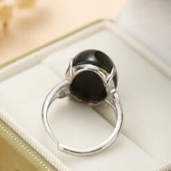 Bague Obsidienne Arc En Ciel – Éclat Céleste, Argent -Moment Ici bague obsidienne arc en ciel eclat celeste argent 4