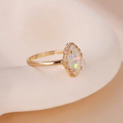 Bague Opale – Flamme Mystique, Argent Plaqué Or 14 Bague Opale – Flamme Mystique, Argent Plaqué Or -Moment Ici bague opale flamme mystique argent plaque or 4