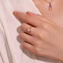 Bague Opale – Jardin Des Merveilles, Argent Plaqué Or -Moment Ici bague opale jardin des merveilles argent plaque or