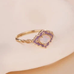 Bague Opale – Jardin Des Merveilles, Argent Plaqué Or -Moment Ici bague opale jardin des merveilles argent plaque or 3