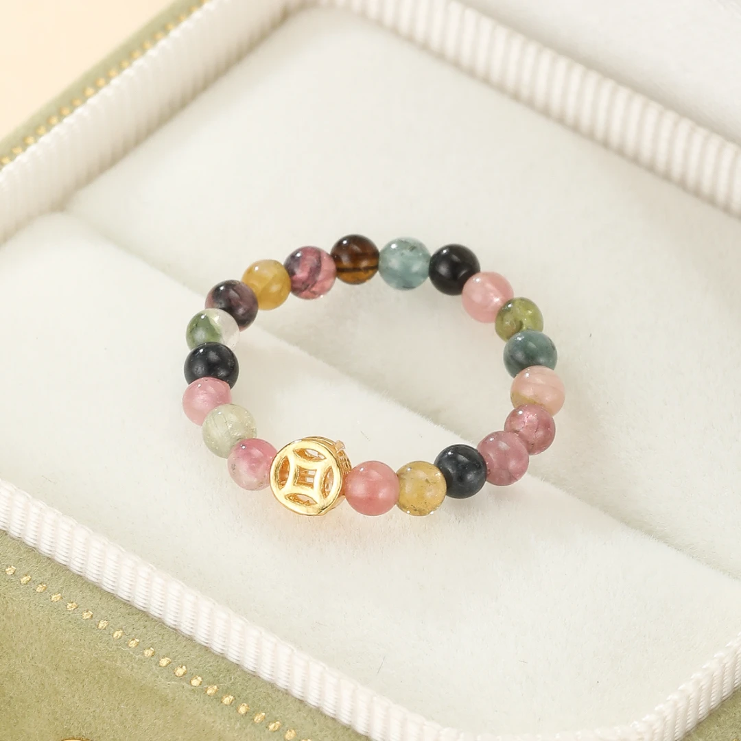 Bague Tourmaline – Fleur De Fortune, Argent Plaqué Or 6 Bague Tourmaline – Fleur De Fortune, Argent Plaqué Or – Image 4