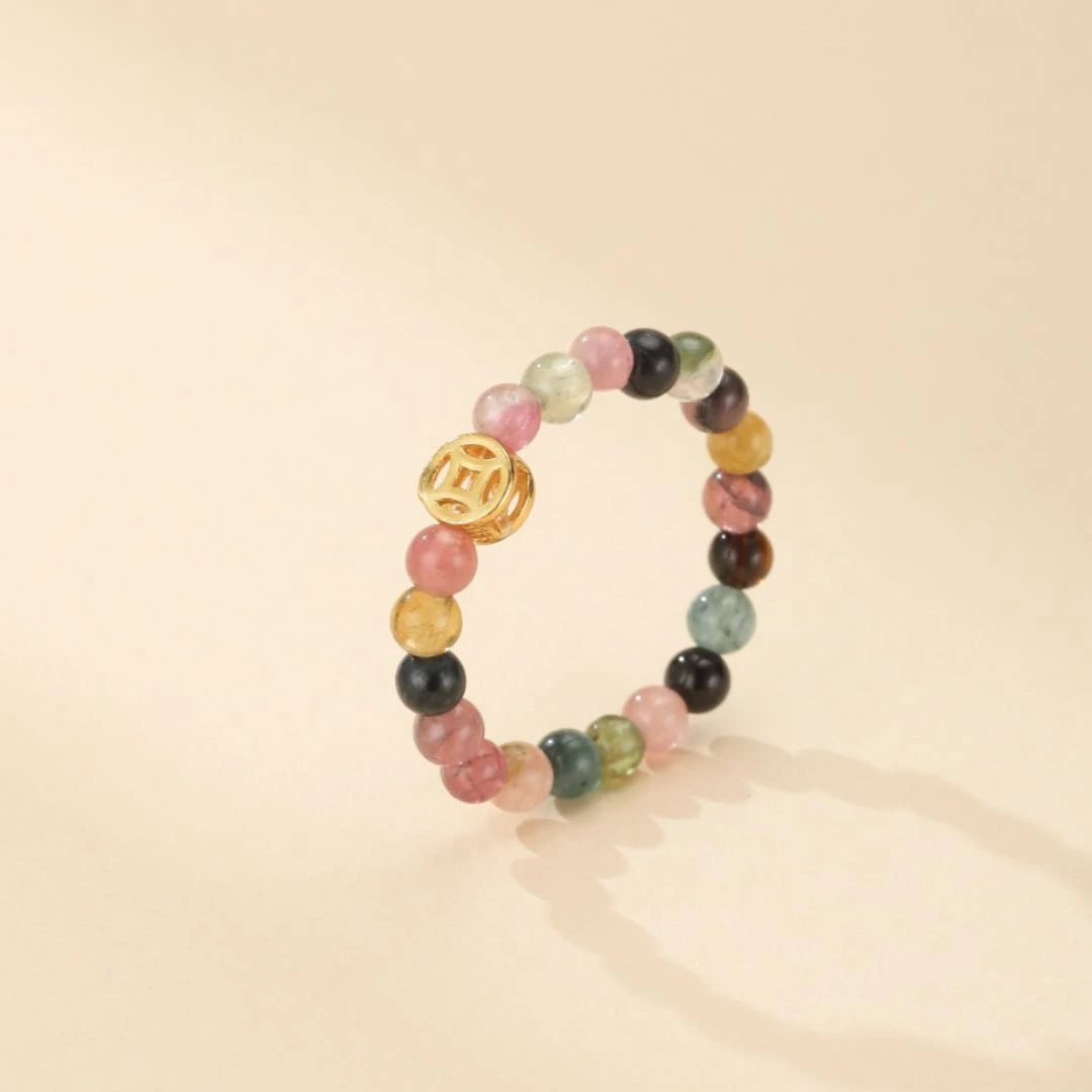 Bague Tourmaline – Fleur De Fortune, Argent Plaqué Or 3 Bague Tourmaline – Fleur De Fortune, Argent Plaqué Or