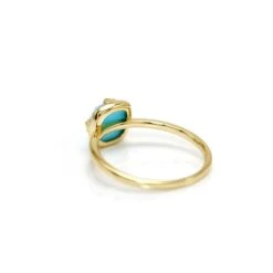 Bague Turquoise – Étreinte Du Ciel, Argent Plaqué Or -Moment Ici bague turquoise etreinte du ciel argent plaque or 6