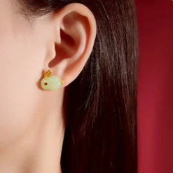 Boucle D’Oreilles Lapin En Jade – Sagesse, Argent Plaqué Or 11 Boucle D’Oreilles Lapin En Jade – Sagesse, Argent Plaqué Or -Moment Ici boucle doreilles lapin en jade sagesse argent plaque or 2