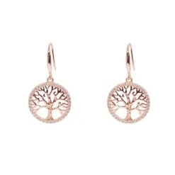 Boucles D’Oreilles Arbre De Vie – Renouveau, Argent Plaqué Or Rose -Moment Ici boucles d oreilles arbre de vie renouveau argent plaque or 6