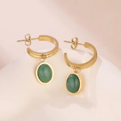 Boucles D’Oreilles Aventurine – Classe Naturelle -Moment Ici boucles d oreilles aventurine classe naturelle 5