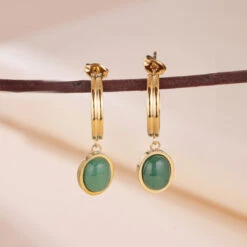 Boucles D’Oreilles Aventurine – Classe Naturelle -Moment Ici boucles d oreilles aventurine classe naturelle 7