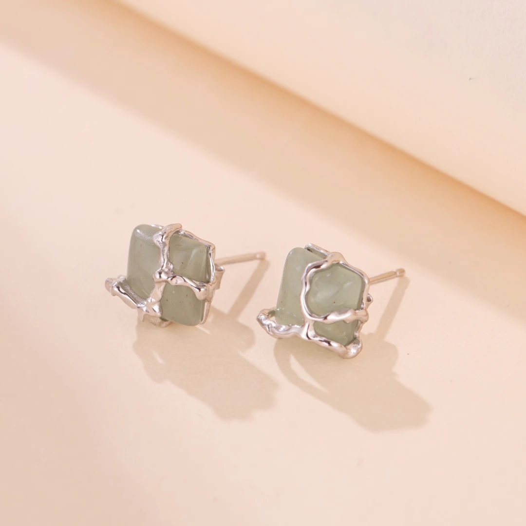 Boucles D’Oreilles Aventurine – Fleur De Sérénité, Argent 7 Boucles D’Oreilles Aventurine – Fleur De Sérénité, Argent – Image 5