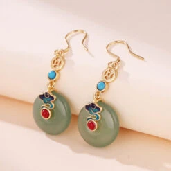 Boucles D’Oreilles Aventurine – Nuage Céleste -Moment Ici boucles d oreilles aventurine nuage celeste 3