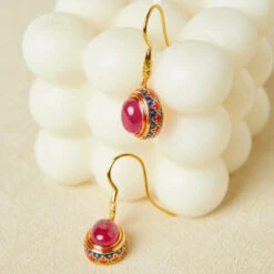 Boucles D’Oreilles Cornaline – Abondance, Argent Plaqué Or -Moment Ici boucles d oreilles cornaline abondance argent plaque or 3