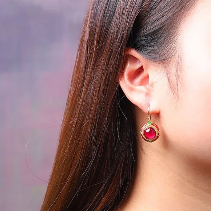 Boucles D’Oreilles Cornaline – Énergie Florale, Argent Plaqué Or 4 Boucles D’Oreilles Cornaline – Énergie Florale, Argent Plaqué Or – Image 2