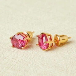 Boucles D’Oreilles Cornaline – Essence De Vie, Argent Plaqué Or