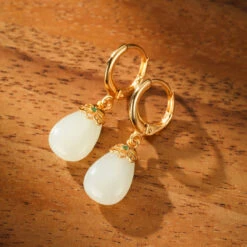 Boucles D’Oreilles Jade – Aura Apaisante, Argent Plaqué Or -Moment Ici boucles d oreilles jade aura apaisante argent plaque or 5