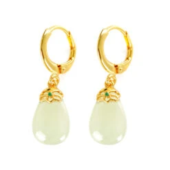 Boucles D’Oreilles Jade – Aura Apaisante, Argent Plaqué Or -Moment Ici boucles d oreilles jade aura apaisante argent plaque or 9