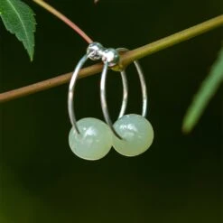 Boucles D’Oreilles Jade – Élégance Naturelle, Argent 925 -Moment Ici boucles d oreilles jade elegance naturelle argent 925 2