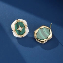 Boucles D’Oreilles Malachite Et Nacre – Astres En Verdures, Argent Plaqué Or 18 Boucles D’Oreilles Malachite Et Nacre – Astres En Verdures, Argent Plaqué Or -Moment Ici boucles d oreilles malachite et nacre astres en verdures argent plaque or 5