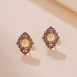 Boucles D’Oreilles Opale – Jardin Des Merveilles, Argent Plaqué Or