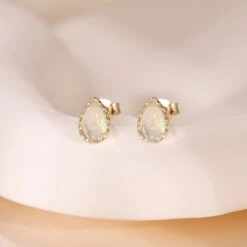 Boucles D’Oreilles Opale – Sagesse, Argent Plaqué Or -Moment Ici boucles d oreilles opale sagesse argent plaque or 4