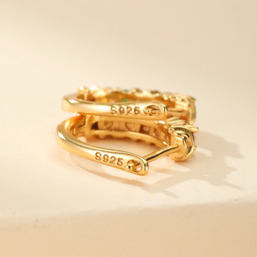 Boucles D’Oreilles Tourmaline – Harmonie Lumineuse, Argent Plaqué Or 18k 8 Boucles D’Oreilles Tourmaline – Harmonie Lumineuse, Argent Plaqué Or 18k – Image 6