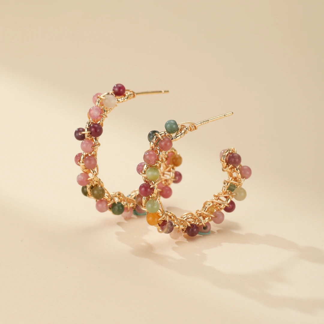 Boucles D’Oreilles Tourmaline – Vibrations Solaires, Plaqué Or 14k 5 Boucles D’Oreilles Tourmaline – Vibrations Solaires, Plaqué Or 14k – Image 3