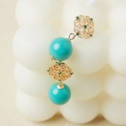 Boucles D’Oreilles Turquoise – Découpe Exquise, Argent Plaqué Or 18 Boucles D’Oreilles Turquoise – Découpe Exquise, Argent Plaqué Or -Moment Ici boucles d oreilles turquoise decoupe exquise argent plaque or 6