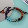 Bracelet 7 Chakras « Double » En Pierres Naturelles -Moment Ici bracelet 7 chakras double en pierres naturelles