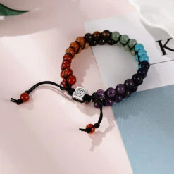 Bracelet 7 Chakras « Double » En Pierres Naturelles 10 Bracelet 7 Chakras « Double » En Pierres Naturelles -Moment Ici bracelet 7 chakras double en pierres naturelles 2