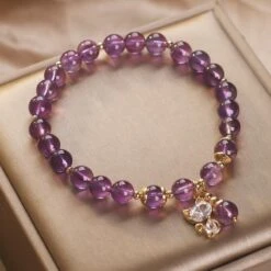 Bracelet Améthyste – Chaton Joyeux -Moment Ici bracelet amethyste chaton joyeux 3