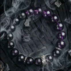 Bracelet Améthyste Et Obsidienne – Reflet Sombre, Argent 12 Bracelet Améthyste Et Obsidienne – Reflet Sombre, Argent -Moment Ici bracelet amethyste et obsidienne reflet sombre argent 2