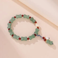 Bracelet Aventurine Et Perle – Fleur De Sérénité