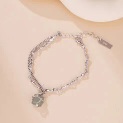 Bracelet Aventurine – Fleur De Sérénité, Argent -Moment Ici bracelet aventurine fleur de serenite argent 6