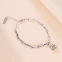 Bracelet Aventurine – Fleur De Sérénité, Argent -Moment Ici bracelet aventurine fleur de serenite argent 7