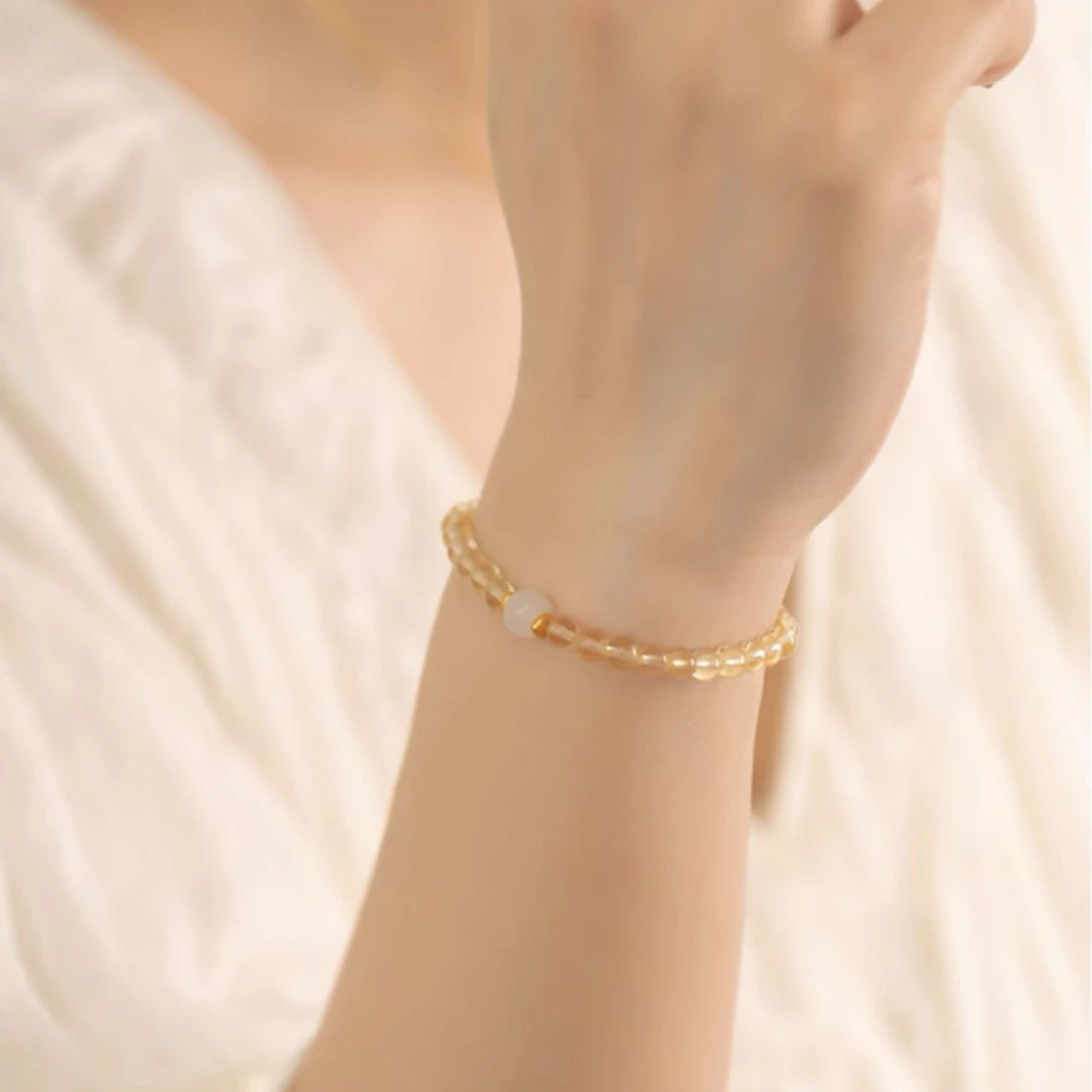 Bracelet Citrine Et Jade – Aura De Prospérité 6 Bracelet Citrine Et Jade – Aura De Prospérité – Image 4