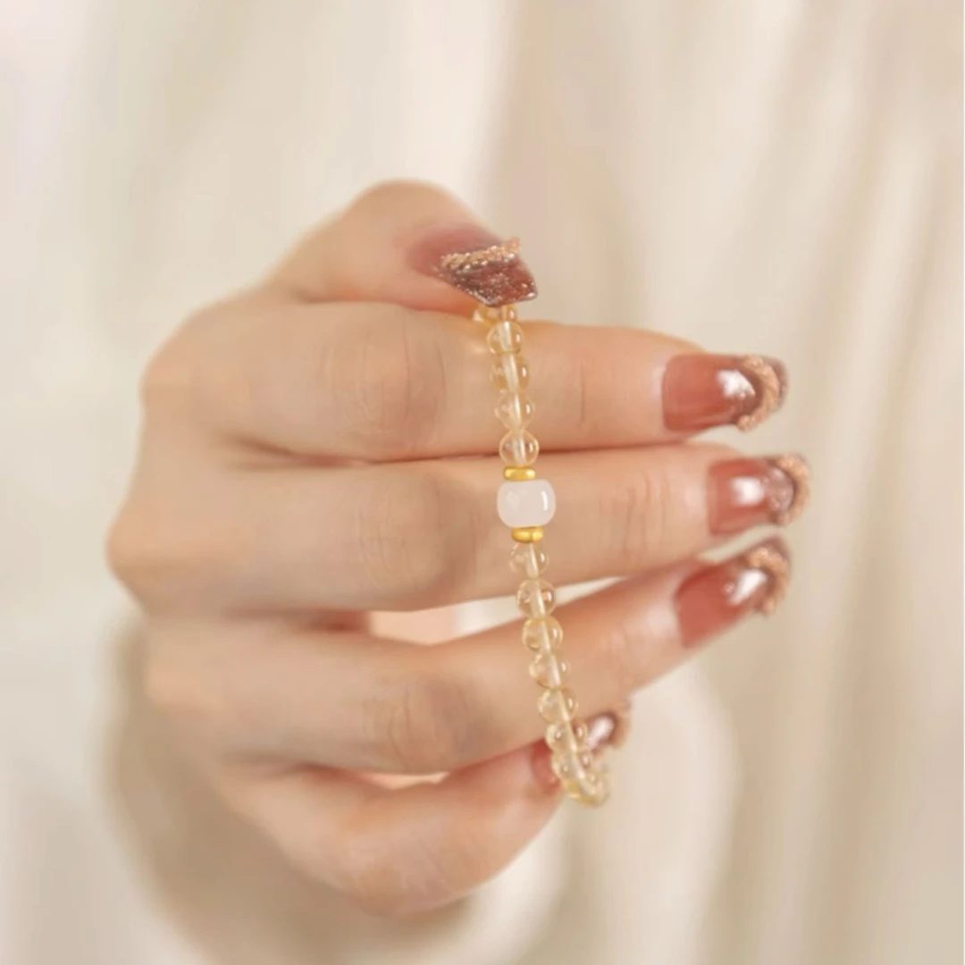 Bracelet Citrine Et Jade – Aura De Prospérité 5 Bracelet Citrine Et Jade – Aura De Prospérité – Image 3