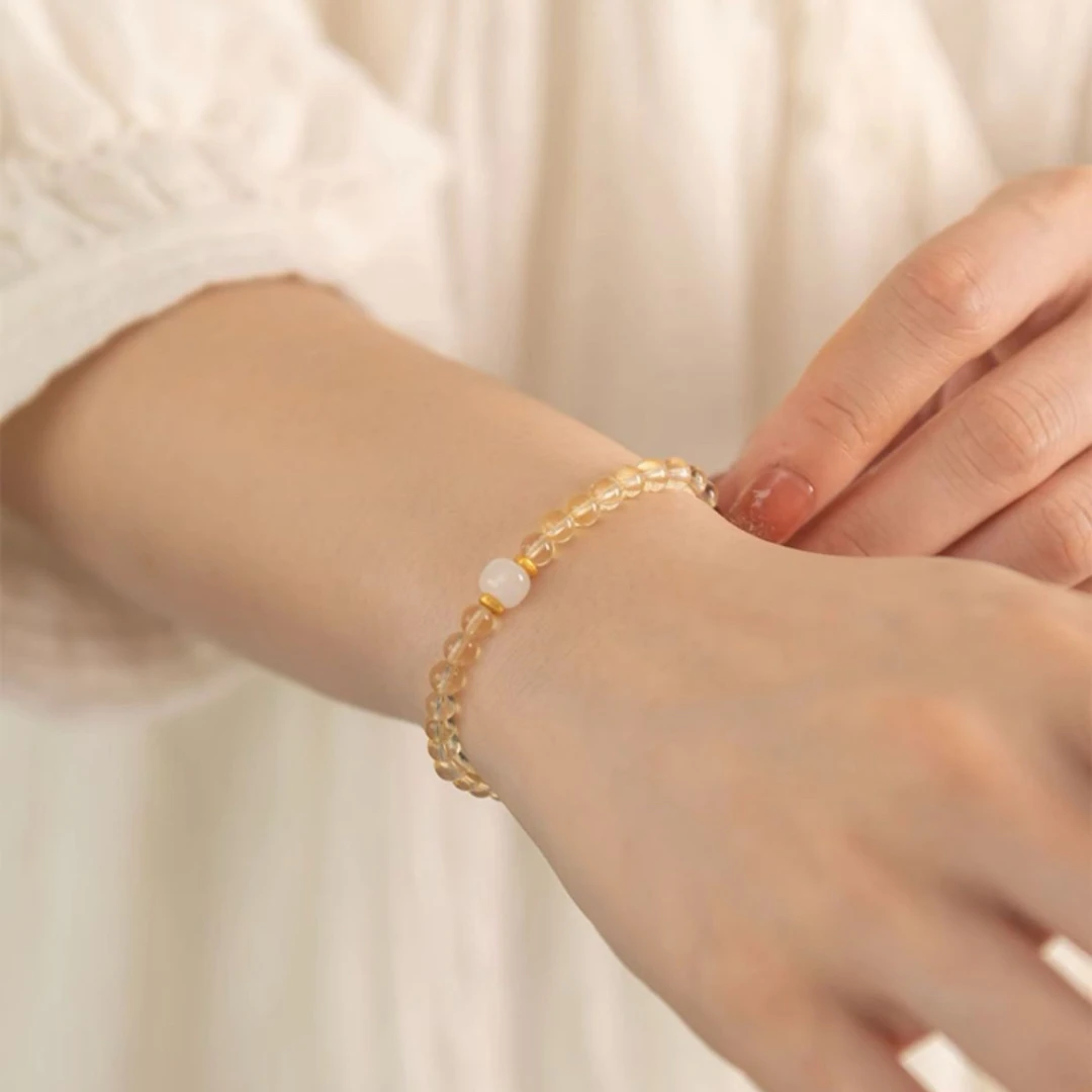 Bracelet Citrine Et Jade – Aura De Prospérité 4 Bracelet Citrine Et Jade – Aura De Prospérité – Image 2