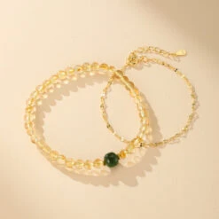 Bracelet Citrine Et Jade – Aura De Prospérité 18 Bracelet Citrine Et Jade – Aura De Prospérité -Moment Ici bracelet citrine et jade aura de prosperite 6