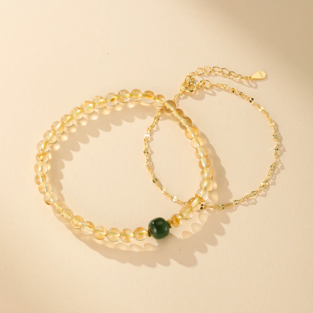 Bracelet Citrine Et Jade – Aura De Prospérité 10 Bracelet Citrine Et Jade – Aura De Prospérité – Image 8