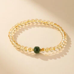 Bracelet Citrine Et Jade – Aura De Prospérité 16 Bracelet Citrine Et Jade – Aura De Prospérité -Moment Ici bracelet citrine et jade aura de prosperite 8