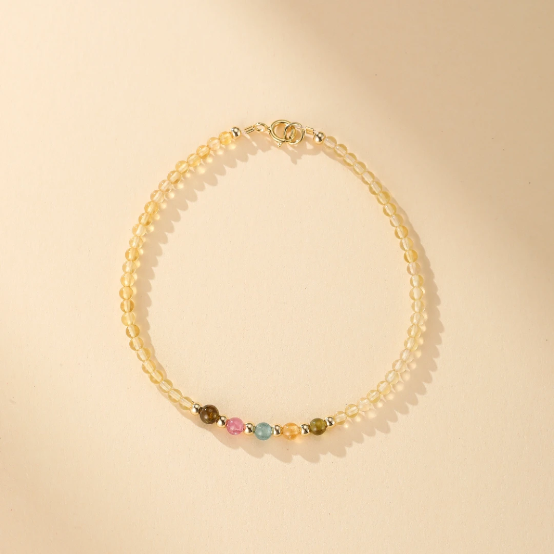 Bracelet Citrine Et Tourmaline – Abondance Arc-en-Ciel 6 Bracelet Citrine Et Tourmaline – Abondance Arc-en-Ciel – Image 4