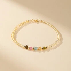 Bracelet Citrine Et Tourmaline – Abondance Arc-en-Ciel