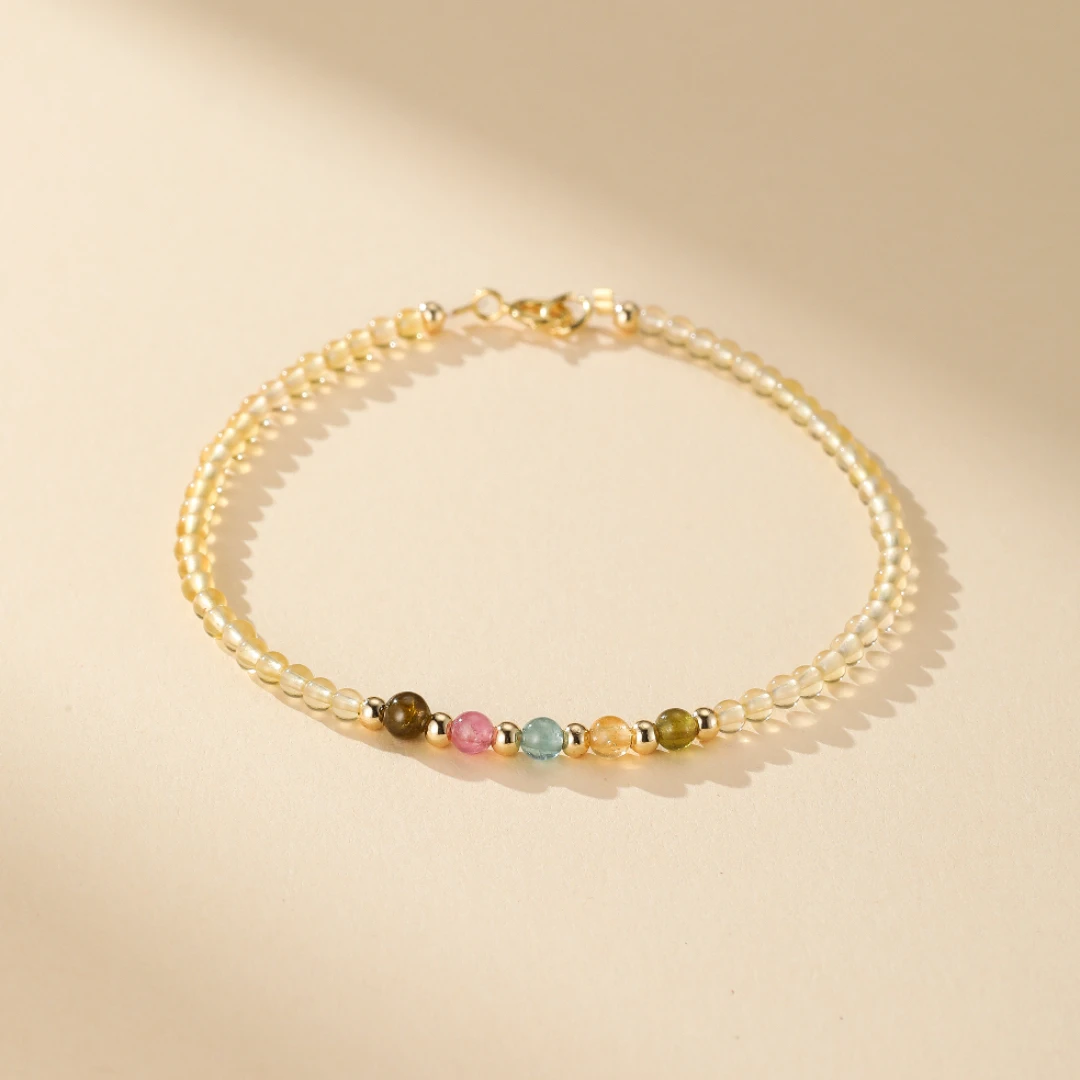 Bracelet Citrine Et Tourmaline – Abondance Arc-en-Ciel 3 Bracelet Citrine Et Tourmaline – Abondance Arc-en-Ciel