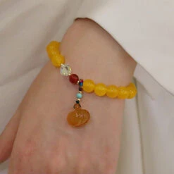 Bracelet « Clarté » En Agate Et Lotus -Moment Ici bracelet clarte en agate et lotus