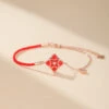 Bracelet Cordon Rouge – Fleur De Chance, Argent 925 -Moment Ici bracelet cordon rouge fleur de chance argent 925 7