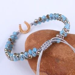 Bracelet Couple / Ami « Houb » En Rhodonite Et Turquoise -Moment Ici bracelet couple ami houb en rhodonite et turquoise 3