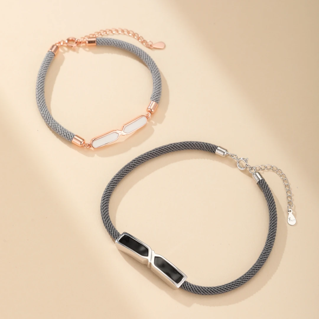 Bracelet Couple – Douceur Infinie, Argent 925 3 Bracelet Couple – Douceur Infinie, Argent 925